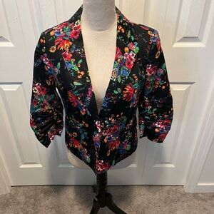laundry Size 10 Floral Black Women's Blazer